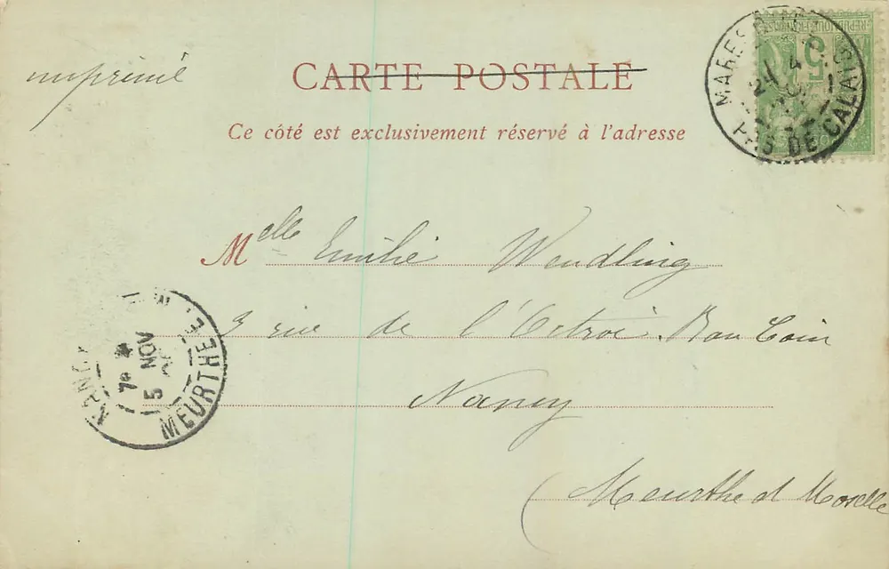Boulogne-s-Mer — Tor von Calais — A. Jeanne Darc, Bresson — Nr. 20 - Rückseite