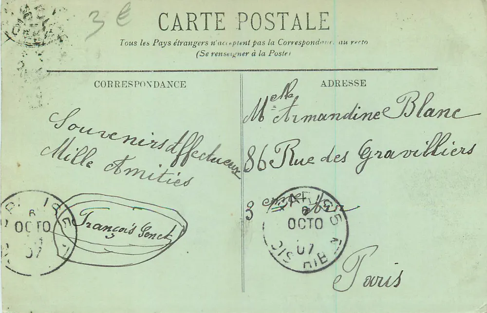 Amiens — Le Pavillon Bleu et la Hotoie — LL - Verso