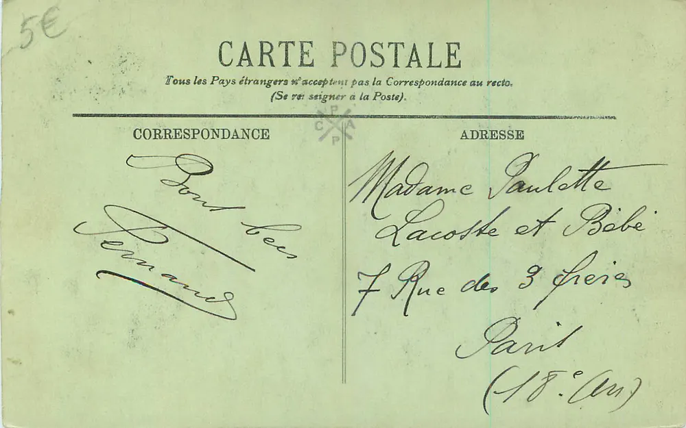 Amiens — A Casa do Sagitário — LL. - Verso