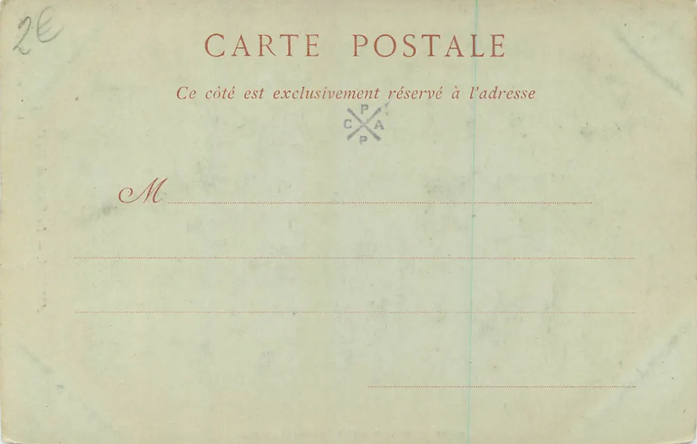 Amiens — Estátua de Du Cange — HERBOUT, Papelier, 19, Rue de Noyon. Fot. ND. - Verso
