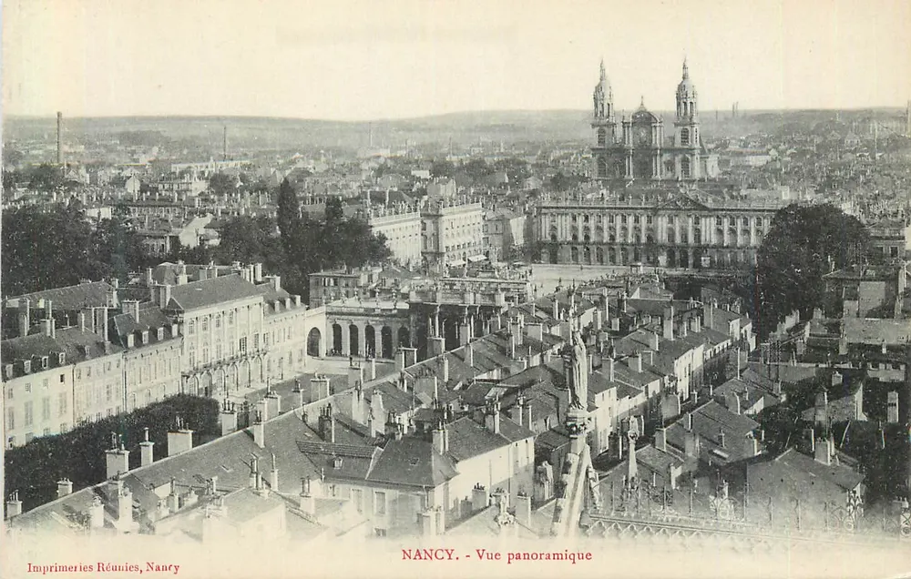 NANCY - Vista panorâmica — Imprimeries Réunies, Nanry - Frente