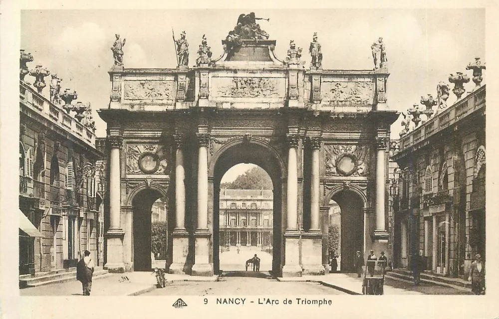 NANCY — O Arco do Triunfo — editor C° Alboetane des Arts Photétendcaniques, Strasbourg - Frente