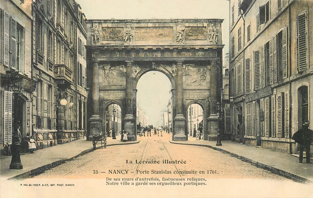 NANCY — Porta Stanislas construída em 1761 — P. HELM LINER & Cie, IMP. PHOT. NANCY - Frente