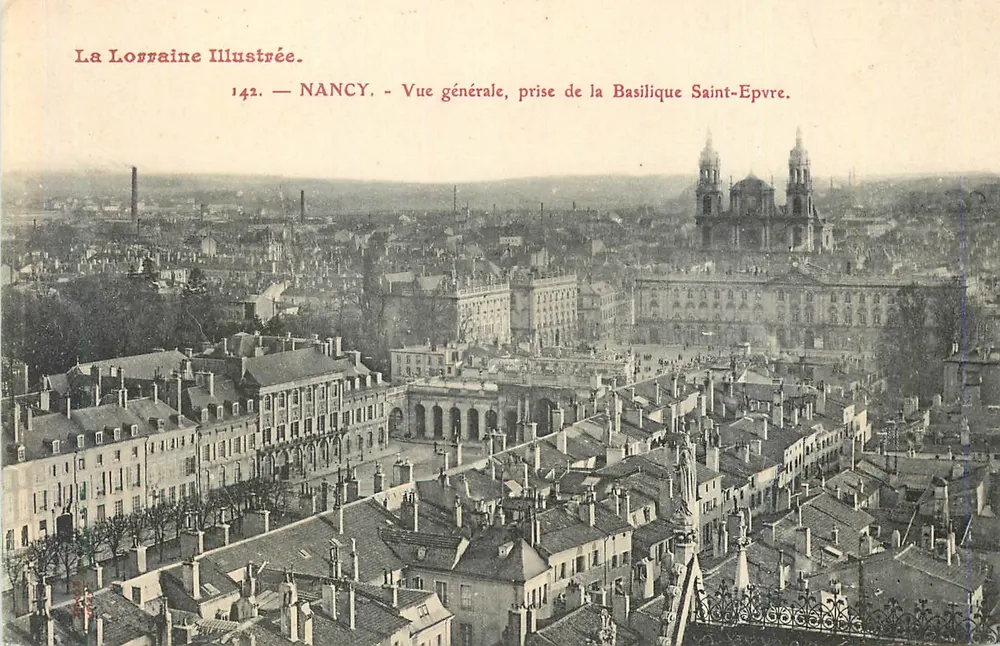 NANCY — Vista geral, da Basílica de São Epvre — La Lorraine Illustrée, n° 142 - Frente