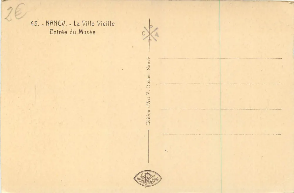 NANCY - A cidade antiga - O museu — V. Reeder, n°43 - Verso