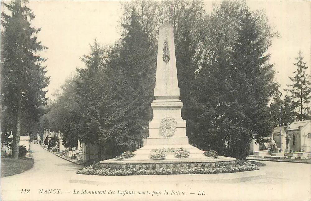 NANCY — Denkmal für Kinder, die für das Vaterland gestorben sind — LL, n° 112 - Vorderseite