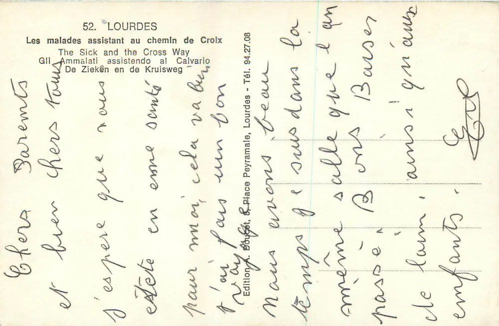 Lourdes — Caminho da Cruz — Éd. Luce - Verso