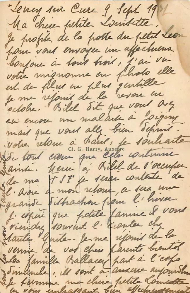 Arcy-sur-Cure (Yonne) — Die beiden Brücken — Ansicht vom Tunnel — L. Ramos, Verlag - Rückseite