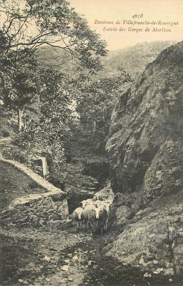 Eingang zu den Gorges de Morlhon — Umgebung von Villefranche-de-Rouergue — Nr. 4658 - Vorderseite