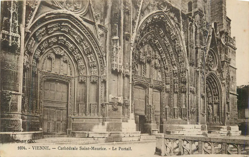 Vienne — Cathédrale Saint-Maurice — Le Portail - Recto