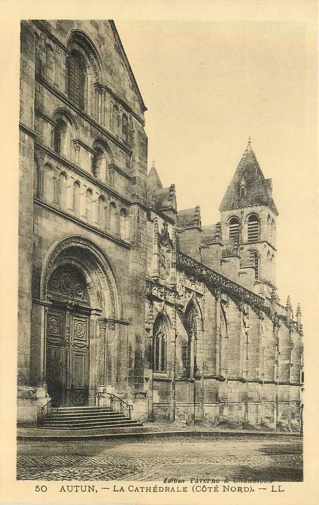 Autun — A Catedral (Lado Norte) — Edição Táverne & Ohandetoux - Frente