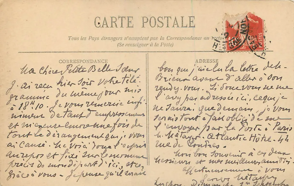 Gouffre de Bonneau — Vallée du Lys — Environs de LUCHON — BR-1357 - Verso