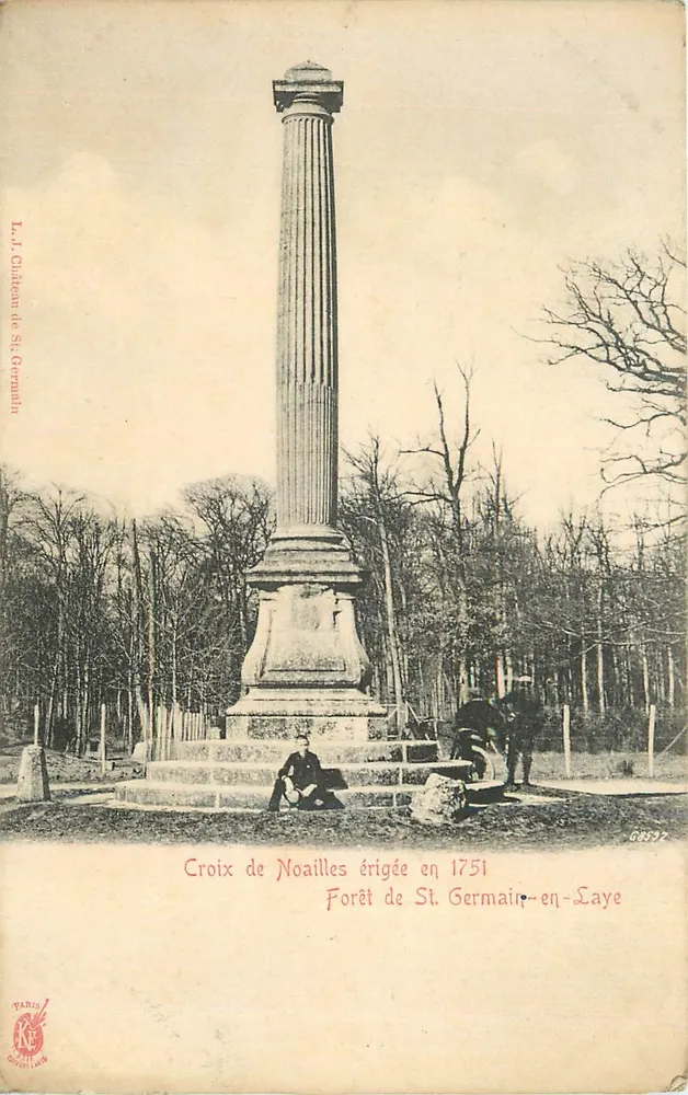 Croix de Noailles — errichtet 1751 — Forêt de St-Germain-en-Laye — Verleger L.J. Chilien - Vorderseite