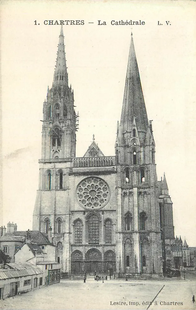 Chartres — Katedra — Lesire, Wyd. w Chartres - Awers
