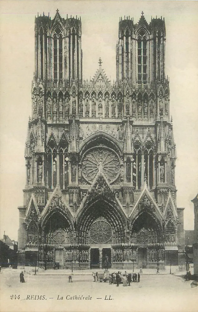 Reims — A Catedral — LL, n° 244 - Frente
