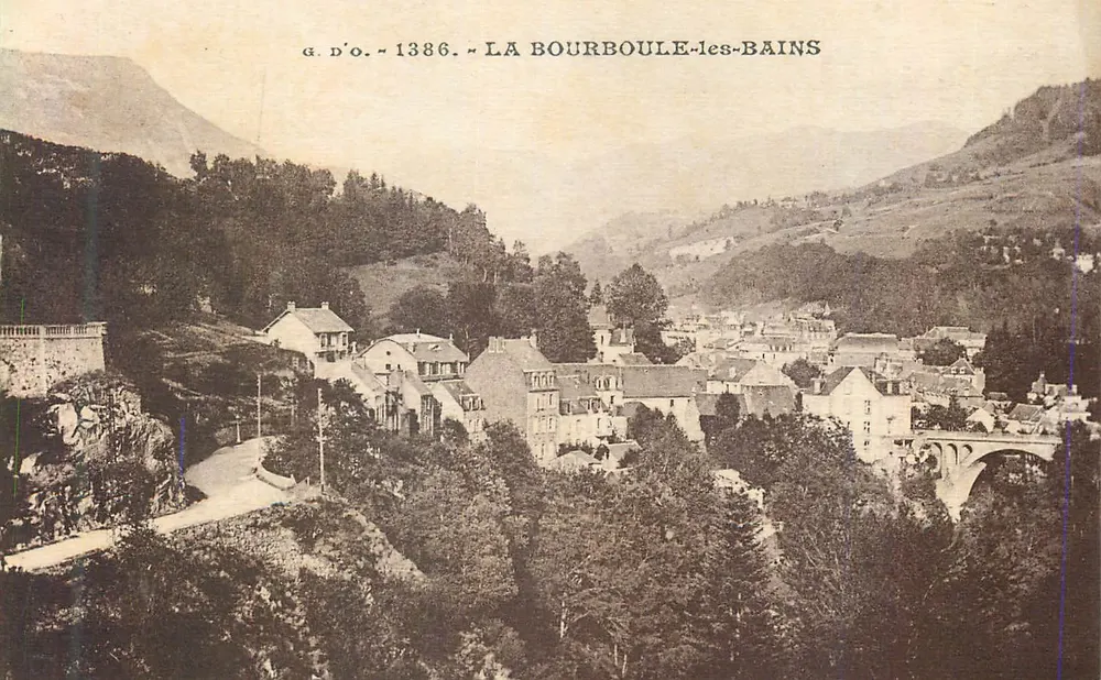 La Bourboule-les-Bains — vista panorâmica — G. D.O. n° 1386 - Frente