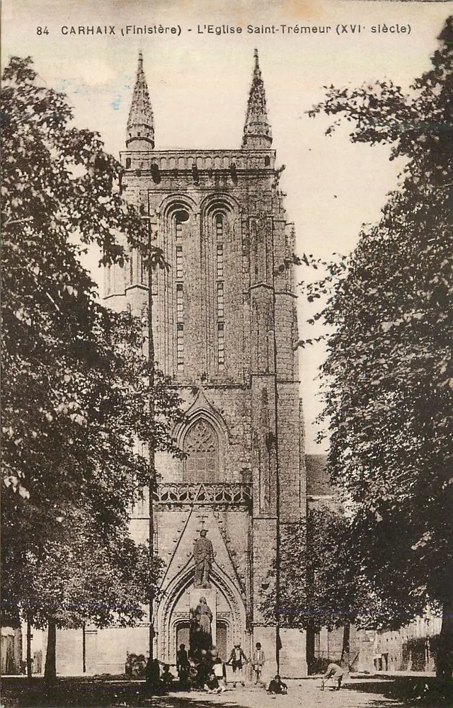 Carhaix (Finistère) - Die Kirche Saint-Trémeur (16. Jahrhundert) - Vorderseite