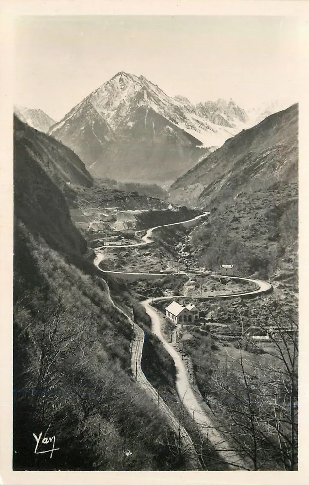 Cauterets - Le "Colimaçon" et le Pégueyre (alt. 2187 m.) — Édition Photo Quinault - Lourdes - Recto