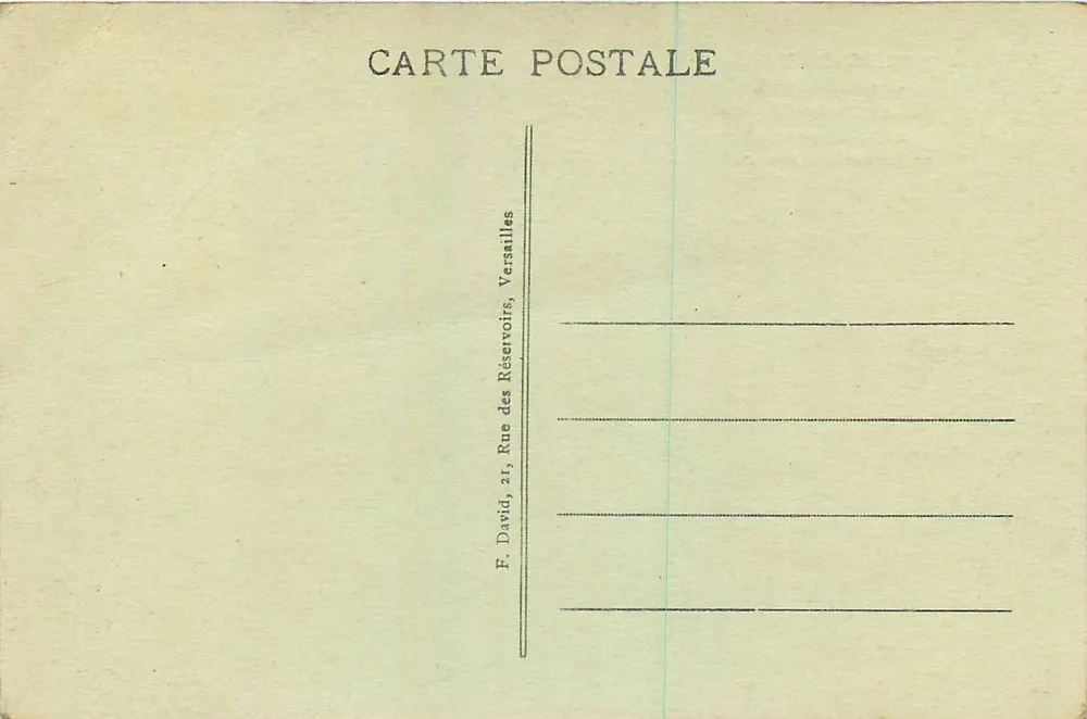Port-Royal des Champs — Die alte Bank und der Querarm, Büste von Pascal — F. David, Versailles - Rückseite