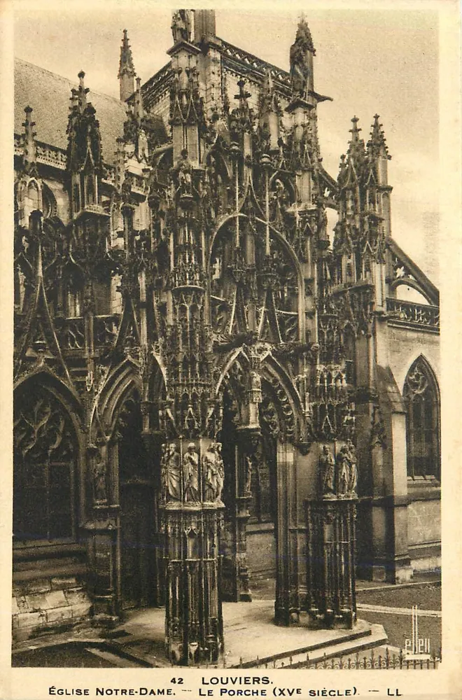 Notre-Dame-Kirche — Der Portalbereich (15. Jahrhundert) — Louviers — Edition Duhô - Vorderseite