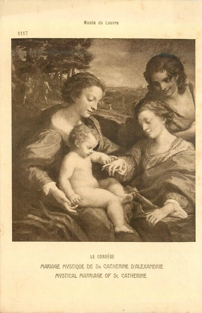 Le Corrège — Die mystische Hochzeit der hl. Katharina von Alexandria — Louvre-Museum - Vorderseite
