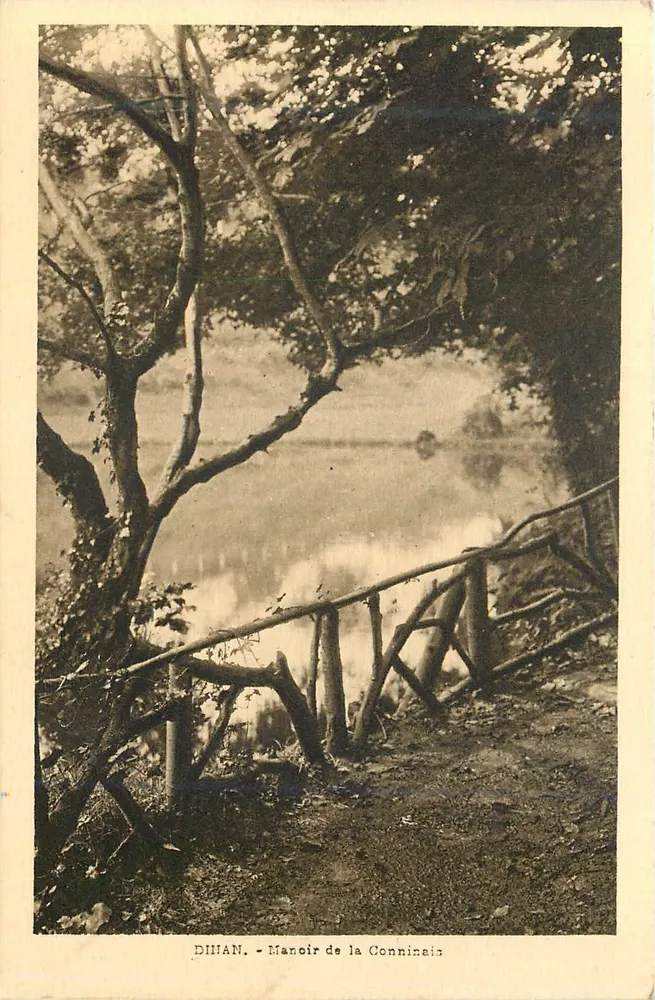 Dihian - Manoir de la Conninais — vue du pont d'Argentaël — Édition M. Pambrun, Dinan - Recto
