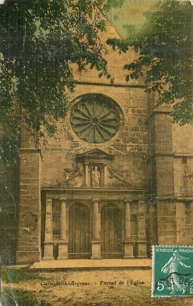 Clermont-en-Argonne — Kirchenportal — Lovelque, Verlag - Vorderseite