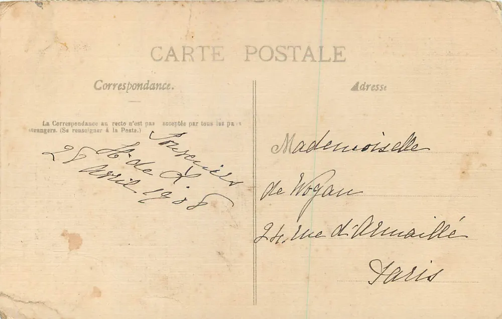 Clermont-en-Argonne — Kirchenportal — Lovelque, Verlag - Rückseite