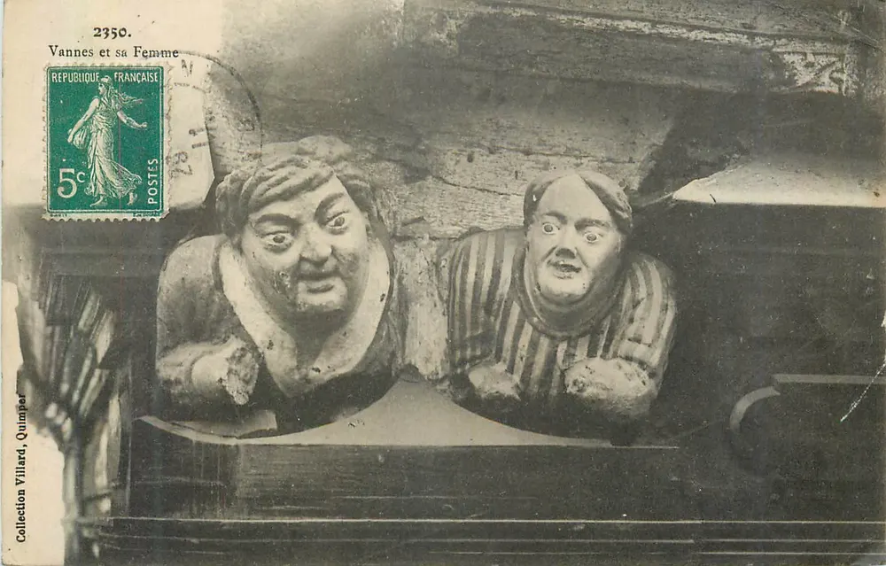 Vannes e sua Mulher — Coleção Villard, Quimper — n° 2350 - Frente