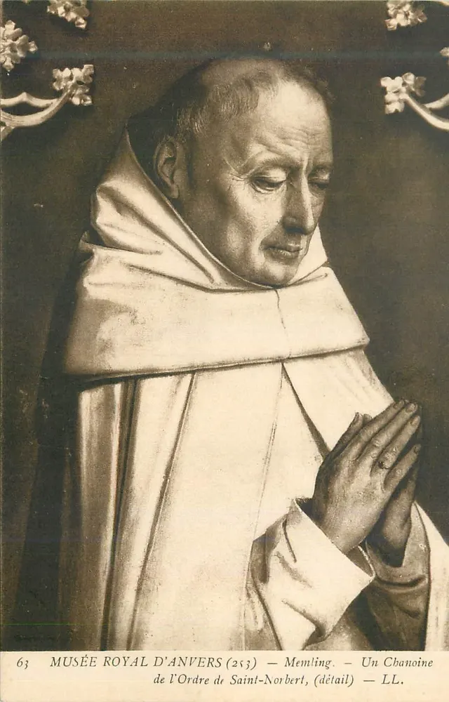 Un Chanoine de l'Ordre de Saint-Norbert — détail — LL. - Recto