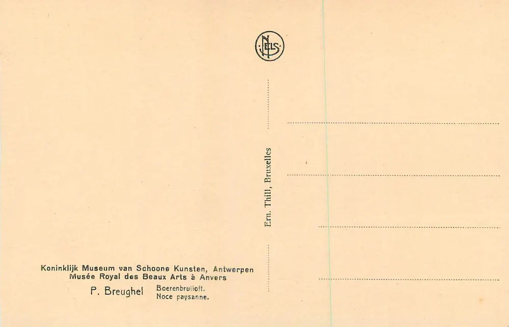 Noce paysanne — Em. Thill, Bruxelles - Verso