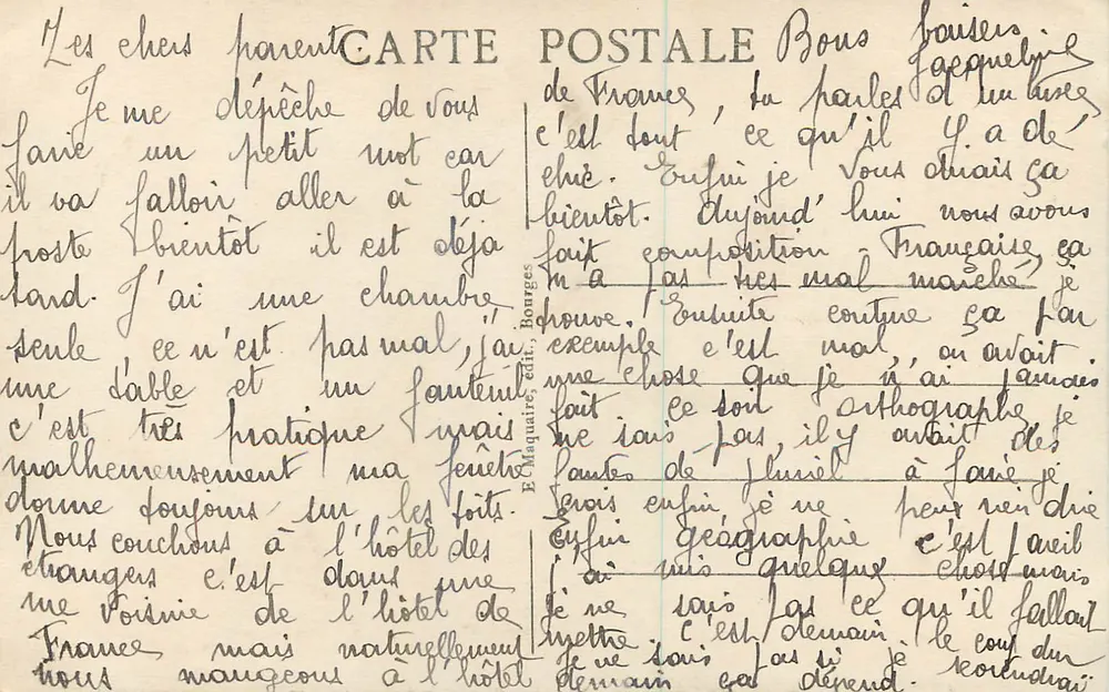 Bourges - Paleis Jacques Cœur - Binnenhof — Uitgever E. Maquaire, n° 304 - Achterkant