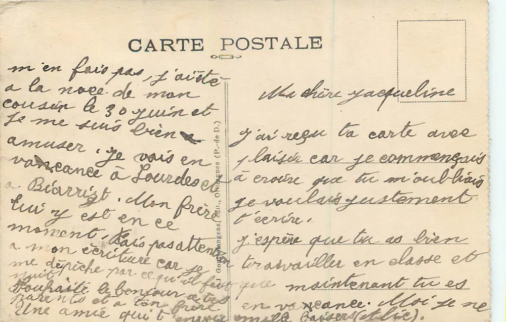 Royat — Vista Pitoresca — G. D'O. n° 1177 - Verso