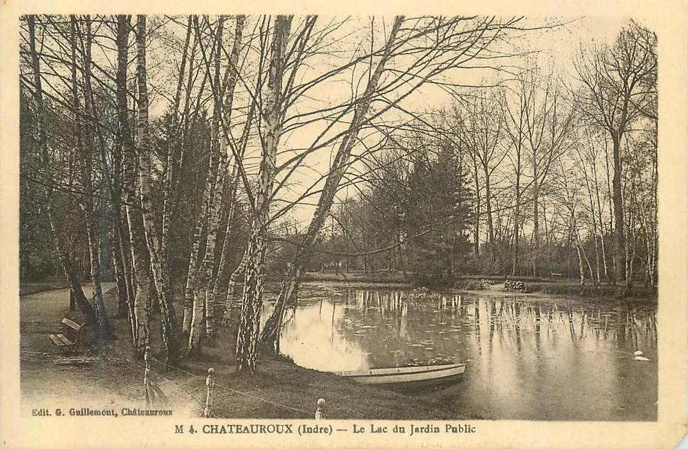 Châteauroux (Indre) — El Lago del Jardin Public — Edit. G. Guillemont, Châteauroux - Anverso