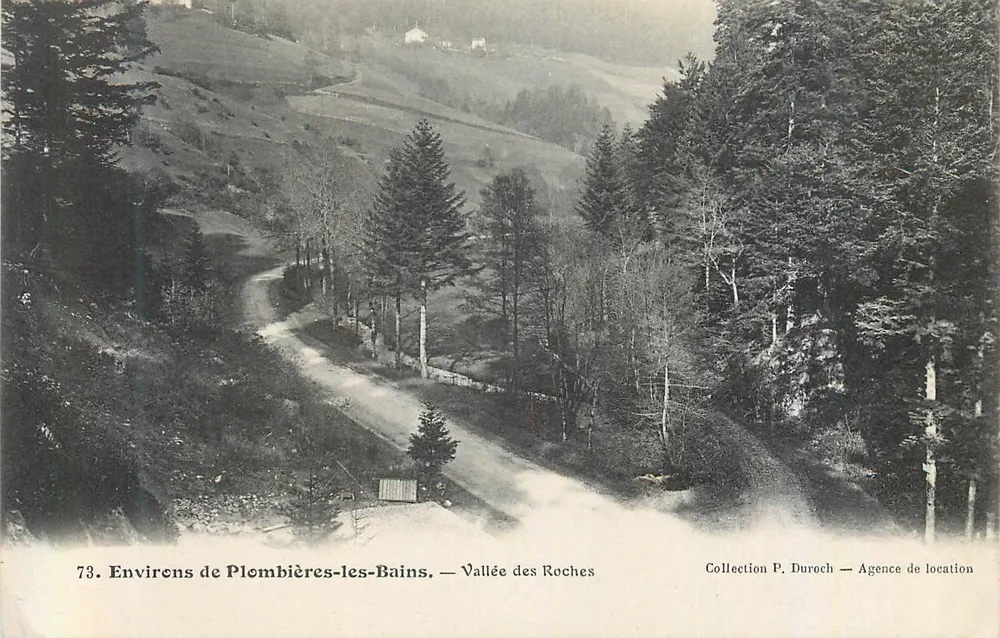 Arredores de Plombières-les-Bains — Vale das Rochas — Coleção P. Duroch — Agência de Aluguel - Frente