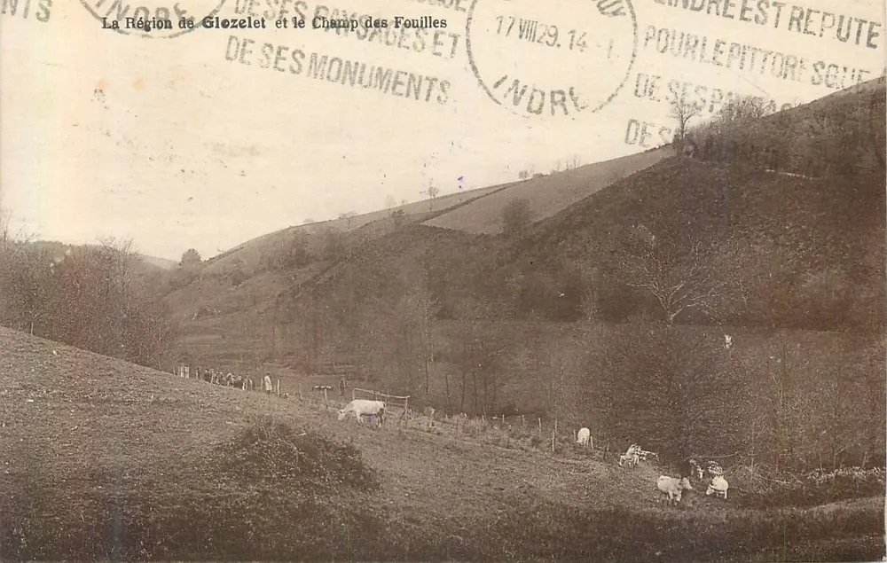 Die Region Glozelet und das Ausgrabungsgebiet — H. Besson, phot. publ., Lapalisse - Vorderseite