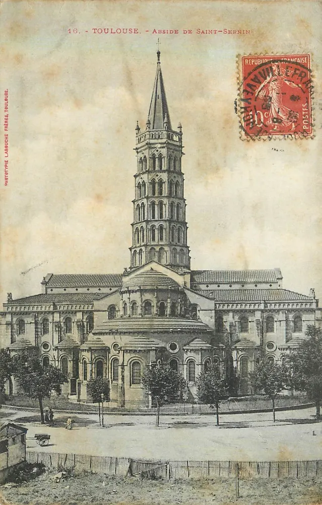 Toulouse - Abside de Saint-Sernin — Fototipia Labauche, Toulouse, n°16 - Frente