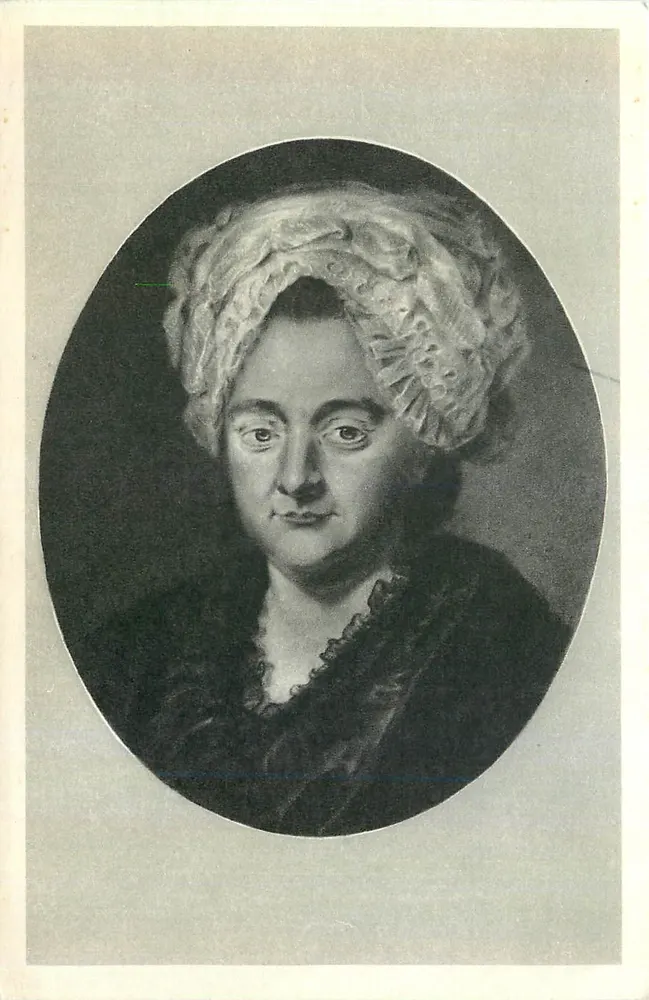 Catharina Elisabeth Goethe — Mutter des Dichters — Pastell von Georg Oswald May, 1776 — Goethehaus, Frankfurter Goethemuseum - Vorderseite