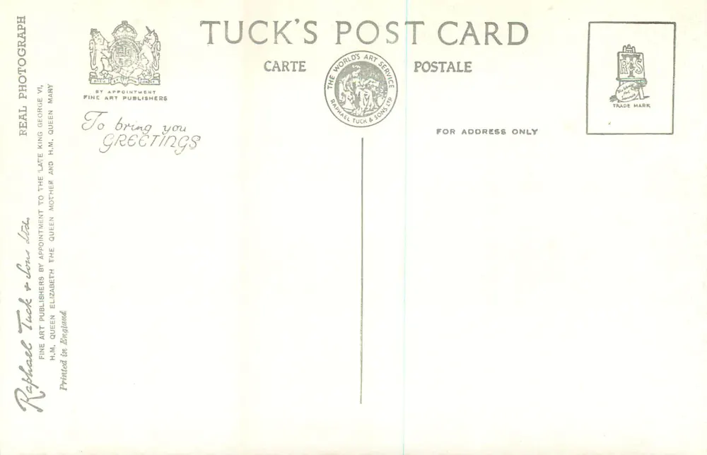Big Ben — Londyn — Tuck's Post Card - Rewers