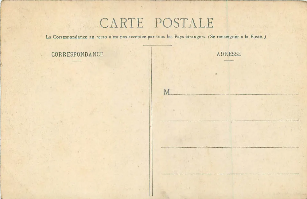 Versailles - Trianon — editora Sra. Moreau, Versailles, n°12 - Verso