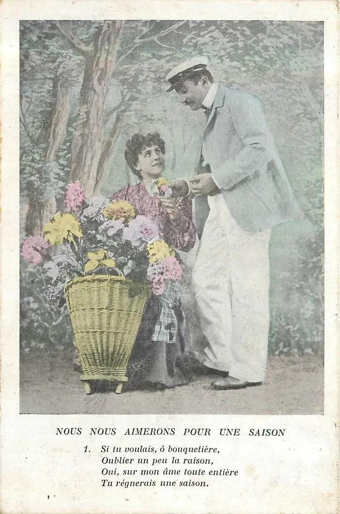 Vendedora de flores — Poema amoroso — Editor não identificado - Frente
