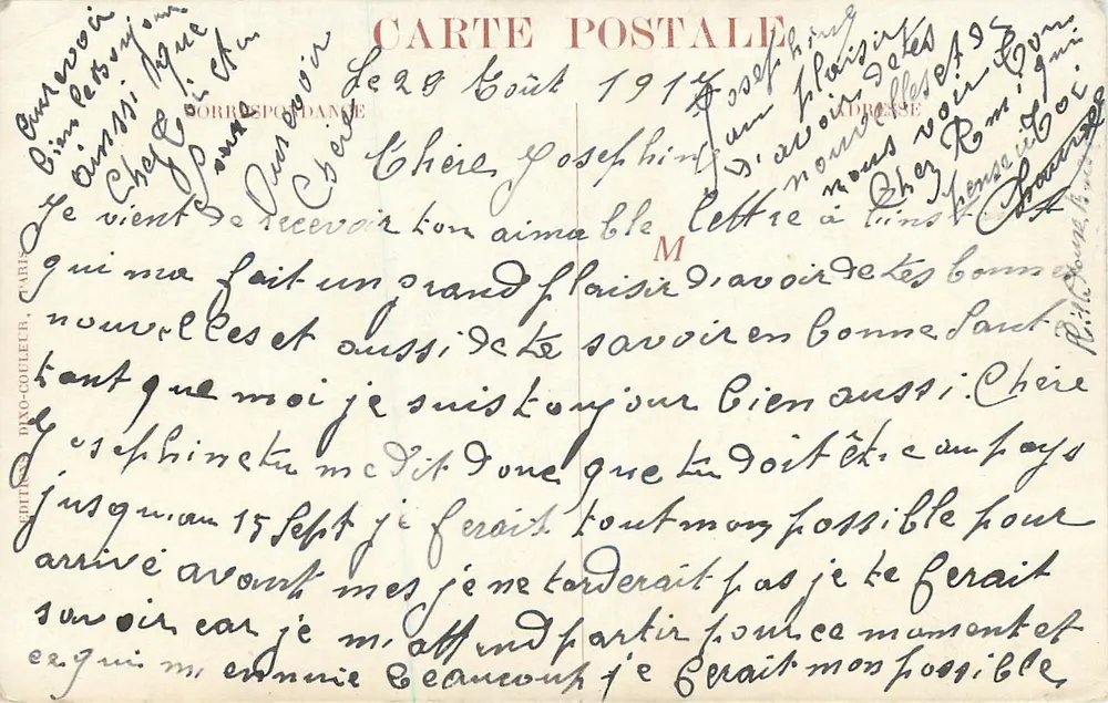 Liebespaar — Szene der Zärtlichkeit — Éditeur DIX 503 - Rückseite