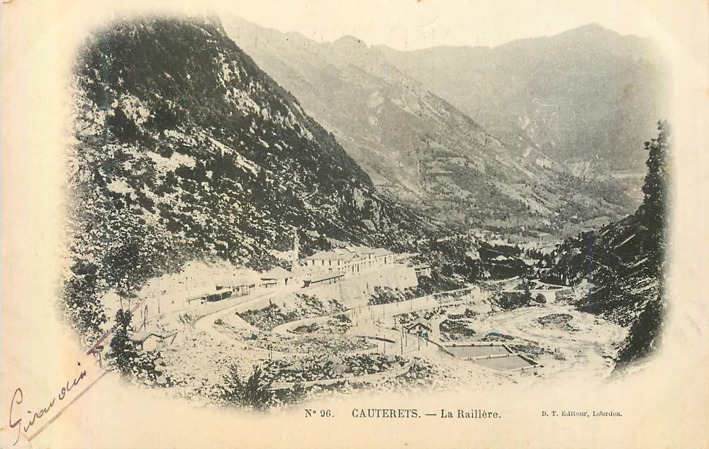 Cauterets — La Raillère — D. T. Editor, Lourdes, N° 96 - Frente