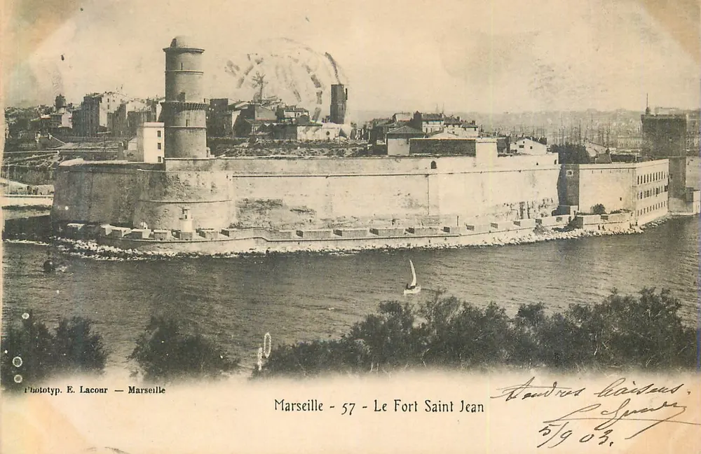 Marseille - 57 - Le Fort Saint Jean — Phototyp. E. Lacour — Marseille - Recto