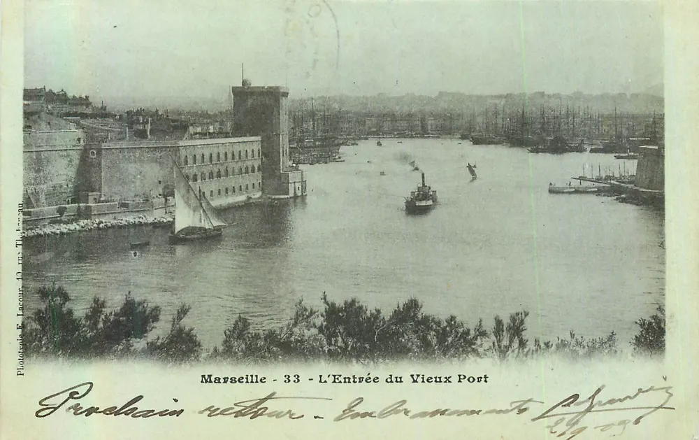 Marseille — Der Eingang zum Vieux Port — Plaçotérie F. Lacour, Nr. 33 - Vorderseite