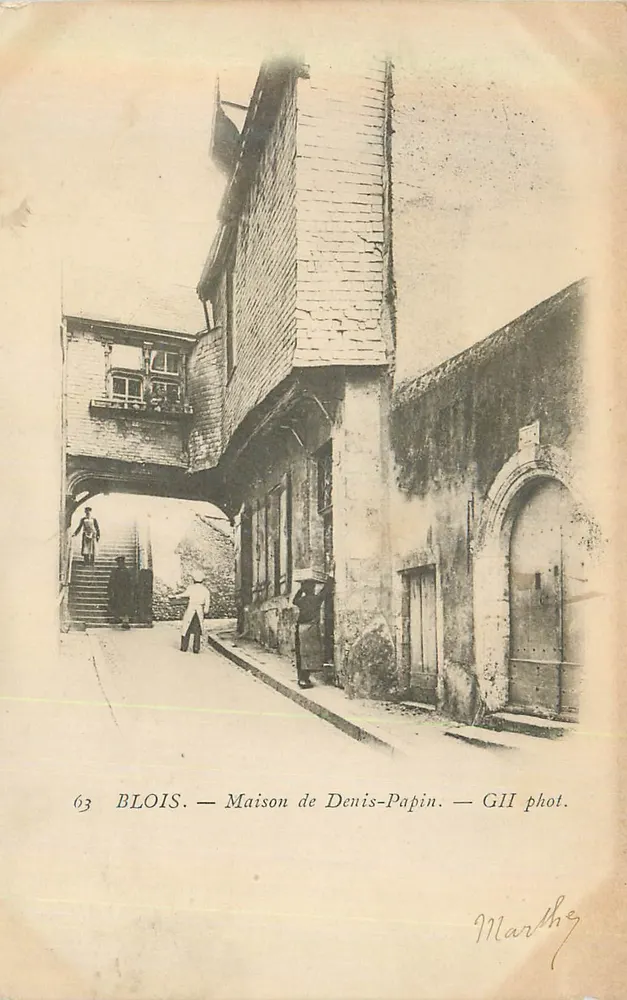 Blois — Maison de Denis-Papin — GII phot. — Marche - Recto