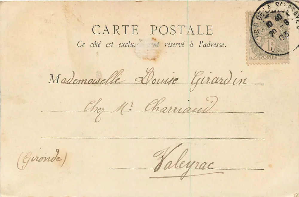 Blois — O castelo — B.F., Paris - Verso