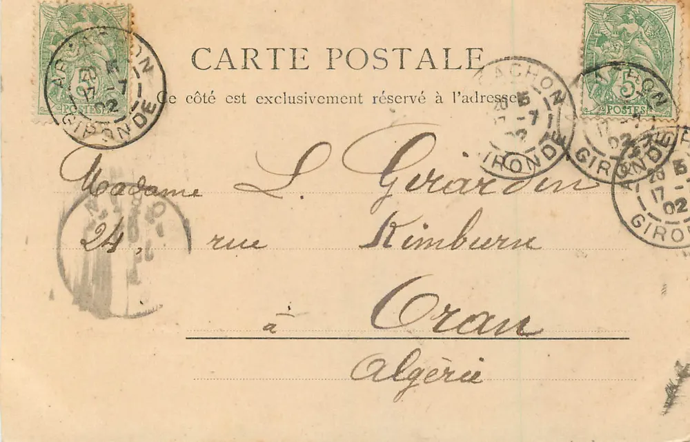 Arcachon — A Praia e o Desembarque — R.&J.D. 11066 - Verso