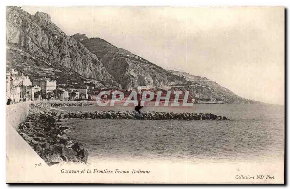 Garavan e a Fronteira Franco-Italiana — Coleções ND Phot, n° 715 - Frente