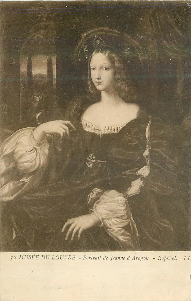 Retrato de Jeanne d'Aragon — Museu do Louvre — Raphaël — n°72 - Frente